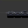Futuristic Armored Tank With Multiple Cannons And Complex Structure