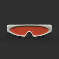 Two Tone Red And White Hat With Simple Frame Design For Daily Wear