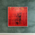 Modern abstract painting simple gray living room abstract decorative painting 3d model