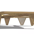 Modern Metal Pergola With Intricate Cutout Patterns And Geometric Support Legs