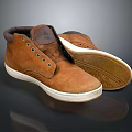 Brown Casual Shoes With Soft Suede Upper White Sole And Textured Outsole For Daily Wear