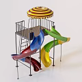 Modern slide children'slide 3d model