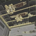 Advanced Space Station Equipment With Solar Panels And Robotic Arms