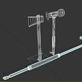 Axe Axe Crowbar Hardware Tools 3d model