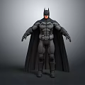 Detailed Batman 3D Model Character With Cape Mask And Muscular Costume