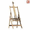 Rustic Wooden Hanging Easel Wall Decor Stand with Natural Wood Finish for Home Art