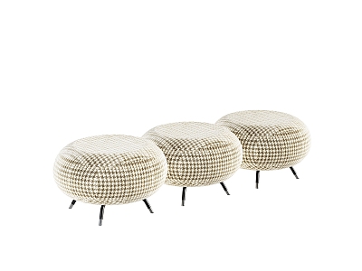 Sofa stool simple shape elegant mellow fabric model