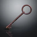 Rusty Old Key Classic Hardware Tool Featuring Vintage Design and Rustic Look 3d model