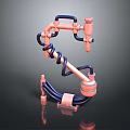 Modern Stylish Lighting Fixtures Combination With Unique Curved Design And Metal Elements