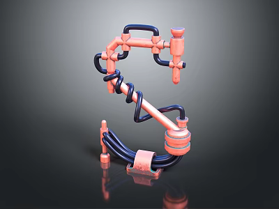 Pipe water pipe valve iron pipe fitting flange tee joint pipe water pipe valve 3d model