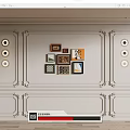 Elegant Classic Decorative Cabinet With Ornate Frames And Wall Art Decor 3d model