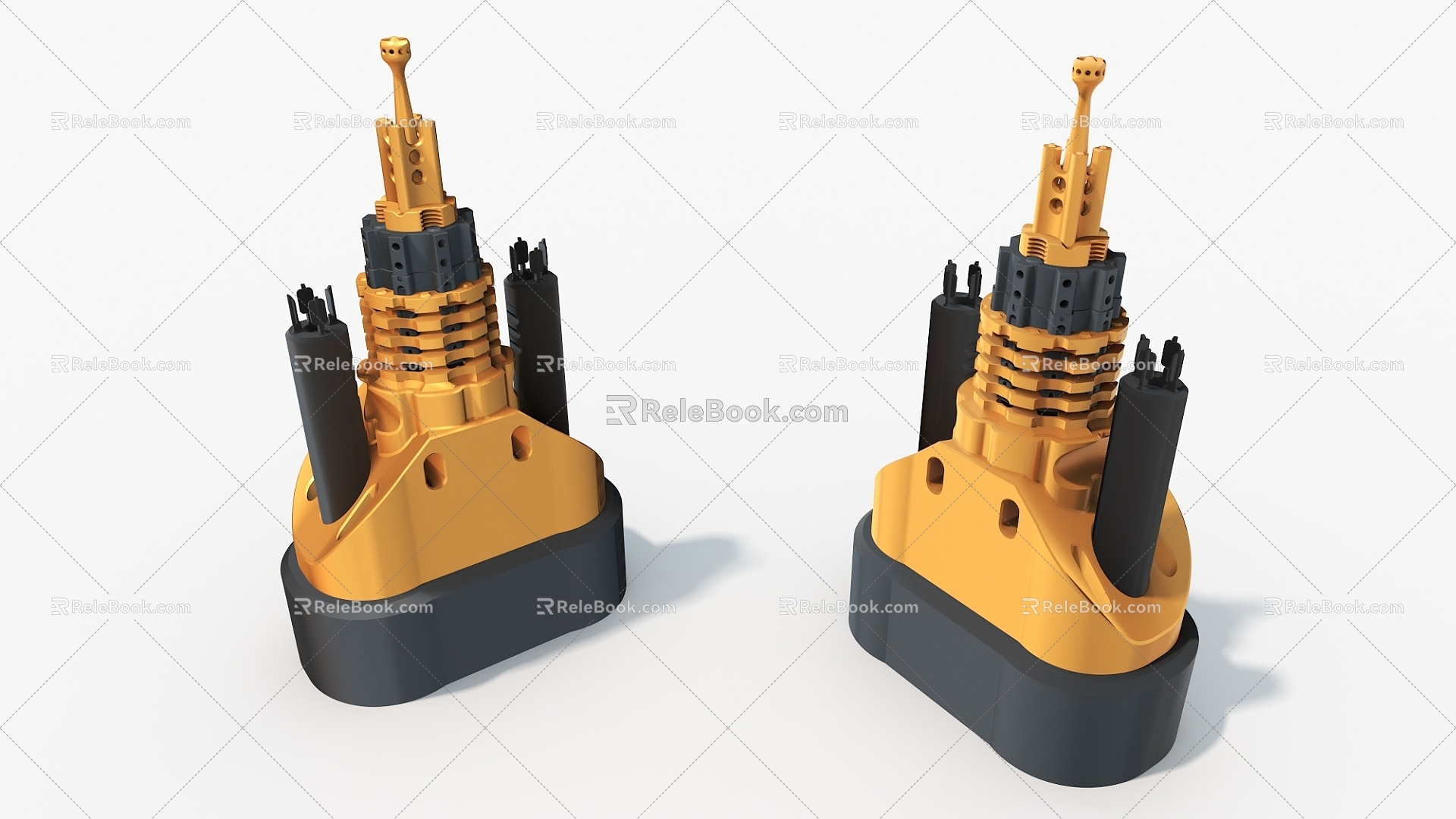 sci-fi surface machinery hard surface mechanical workpiece high-tech industrial parts 3d model