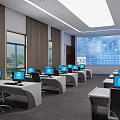 Intelligent Operation Center of Modern Command Center 3d model