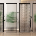 Changhong glass partition glass partition 3d model