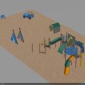Outdoor Playground Equipment With Slides Climbing Frames Playhouses And Toy Cars