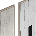 Two Decorative Wall Art Paintings With White Textured Background And Wooden Frames