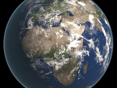 Earth Globe Themed Decorative Ornament Set For Modern Home Desktop Decor 3d model