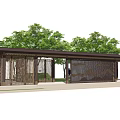 Modern Pergola Design For Outdoor Garden With Wooden Structure And Seating Area