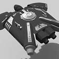 modern spaceship 3d model