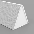 White Display Stands With Various Base Designs And Tall Display Board 3d model