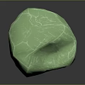 Eco Friendly Green Wood And Stone Decorative Piece With Natural Textured Surface