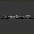 Natural Stone Circle With Wood Logs And Ash For Outdoor Campfire