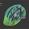 Modern Black Sports Helmet With Carbon Fiber Texture And Ventilation Holes