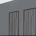 Contemporary Hinged Doors With Intricate Geometric Patterns And Metal Frames