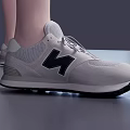 Stylish Gray Sports Shoes With Comfortable Lightweight Design For Everyday Wear
