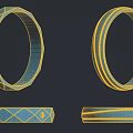 Stylish Gold And Silver Rings With Sleek Geometric Textured Designs