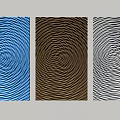 Modern Abstract Background Wall With Swirl Texture Blue Gold Black Decorative Art
