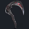 Hook Sickle PBR Material Next Generation Future Weapon Cyberpunk Style Sickle Death Sickle Cast Iron Sickle Devil Sickle Weapon Cold Weapon 3d model