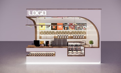 Wind Tooling Small Coffee Milk Tea Shop Design 3d model