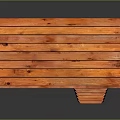 Orange Wooden Bunk Bed Design With Ladder And Gray Mattresses