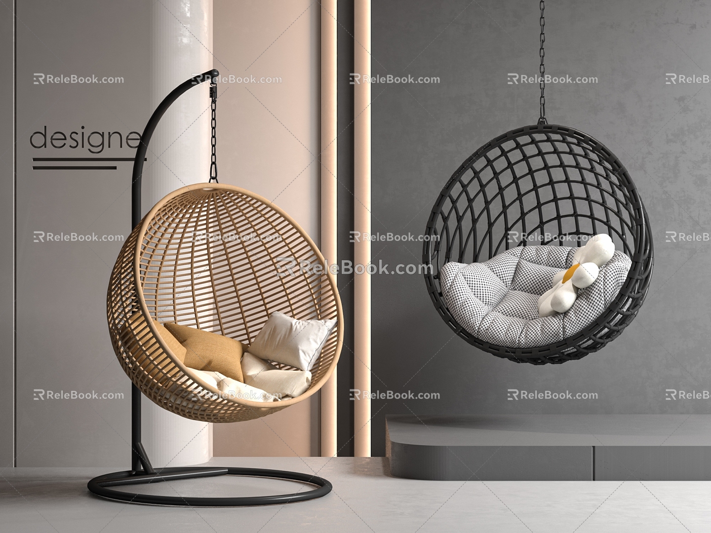 Hanging Chair Rocket Chair Indoor 3d model