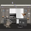 New Chinese Style Study 3d model