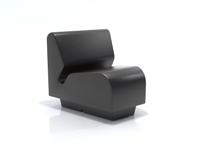 Black Modern Single Sofa With Sleek Minimalist Design And Smooth Finish For Living Room 3d model