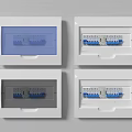 Industrial Electrical Equipment Distribution Boxes White Casing With Blue Terminal Blocks And Internal Components