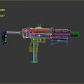 Modern Tactical Submachine Gun With Black Finish Scope Barrel And Ergonomic Grip Design