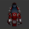 High Speed Red Racing Motorcycle With Rider In Racing Suit And Helmet