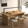 Modern Desk and Chair Reading Table Reading Table Library Reading Table 3d model