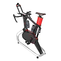 Wattbike Stationary Spin Bike With Black Red Design Digital Display And Water Bottle Holders