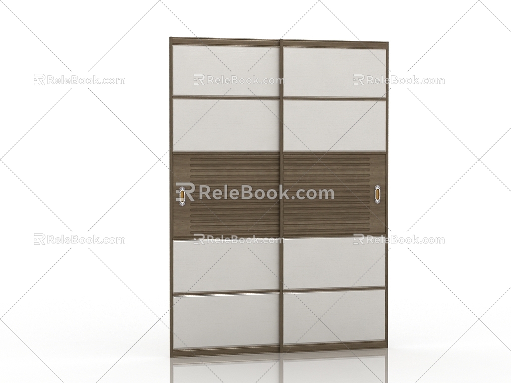 Wardrobe sliding door 3d model