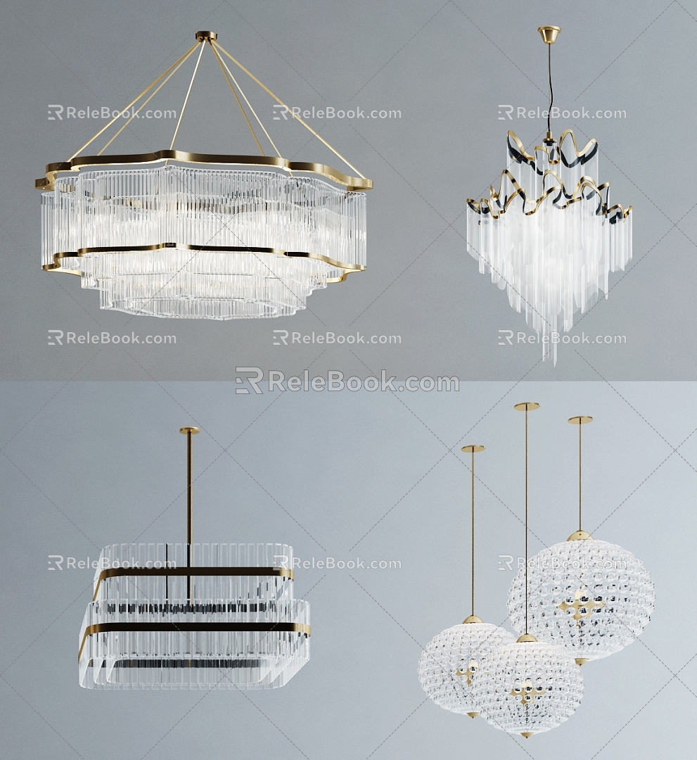 Pendant lamp combination 3d model