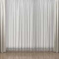 Light Beige Sheer Curtains Floor Length With Wooden Floor In Bright Room