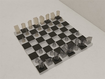 Modern Chess Crystal Chess 3d model