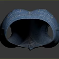 Blue Denim Jeans With Distressed Details Slim Fit Design And Back Pockets