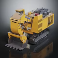 BELAZ Yellow Large Tracked Mining Shovel Heavy Industrial Machinery Equipment