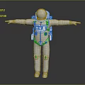 Detailed Astronaut In White Spacesuit With Arms Outstretched For Space Exploration