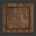 Rustic Wooden Storage Box With Cross Pattern And Natural Finish